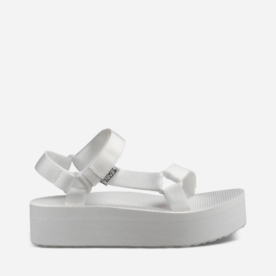 Teva Flatform Universal - Women's Teva Sandals - Light White | India (EHLJ64893)